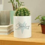 Personalised Name Only Blue Star Motif Ceramic Storage Pot