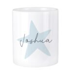 Personalised Name Only Blue Star Motif Ceramic Storage Pot - Image 5
