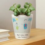 Personalised Children's Drawing Photo Upload Ceramic Plant Pot - Image 7