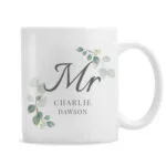 Personalised ‘Mr’ Botanical Design Ceramic Mug - Image 2