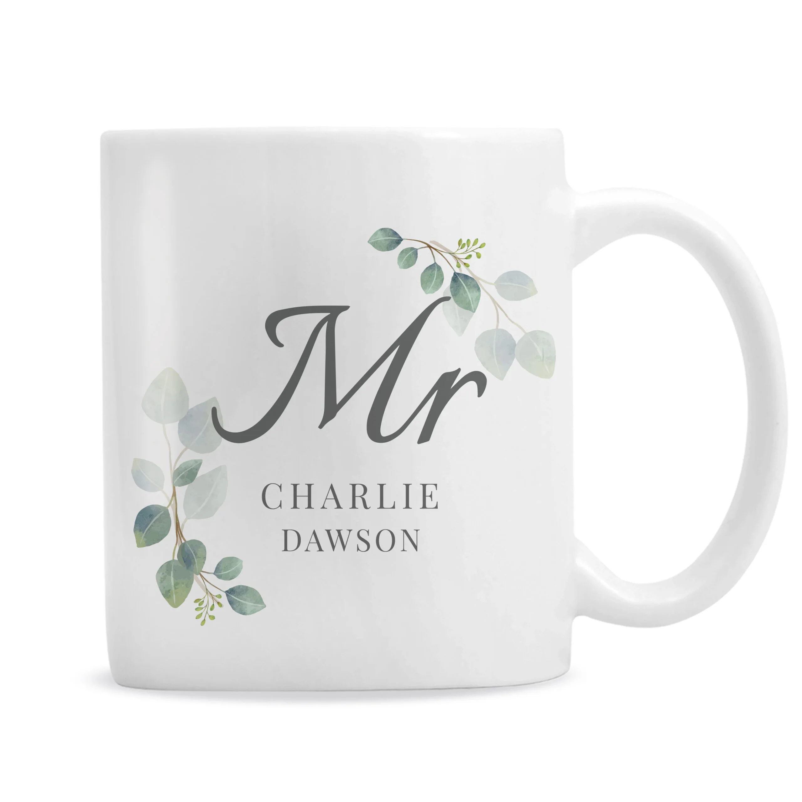 Personalised ‘Mr’ Botanical Design Ceramic Mug - Image 2
