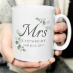 Personalised 'Mrs' Botanical Design Ceramic Mug - Image 2