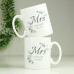 Personalised 'Mrs' Botanical Design Ceramic Mug - Image 3