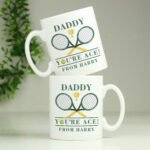Personalised Tennis Rackets Motif 'You're Ace' Ceramic Mug - Image 3