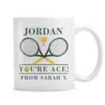 Personalised Tennis Rackets Motif 'You're Ace' Ceramic Mug - Image 5