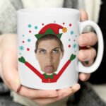 Personalised Photo Upload Christmas Elf Ceramic Mug - Image 2