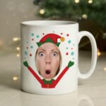 Personalised Photo Upload Christmas Elf Ceramic Mug - Image 4