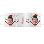 Personalised Photo Upload Christmas Elf Ceramic Mug - Image 8