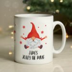 Personalised Red Gonk Design Ceramic Christmas Mug - Image 3