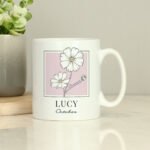 Personalised Any Message Birth Flower Design Ceramic Mug - Image 10