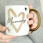 Personalised Gold Heart Design Gold Handled Ceramic Mug - Image 2