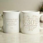 Personalised ‘Happy 30th Anniversary’ Pearl Heart Design Ceramic Mug - Image 3