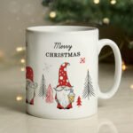 Personalised Any Message Christmas Gonk Design Ceramic Mug - Image 4