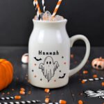 Personalised Name Only Ghost Design Halloween Ceramic Jug - Image 3