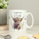 Personalised Any Message Highland Cow Design Ceramic Mug - Image 4