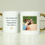 Personalised Any Message Photo Upload Gold Handled Ceramic Mug - Image 3
