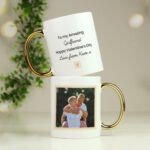 Personalised Any Message Photo Upload Gold Handled Ceramic Mug - Image 4