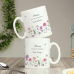 Personalised Any Message Wild Flowers Design Ceramic Mug - Image 4
