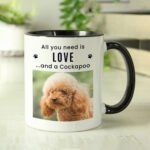 Personalised Pet Pawprints Motif Photo Upload Black Handled Ceramic Mug - Image 3