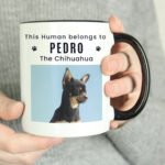 Personalised Pet Pawprints Motif Photo Upload Black Handled Ceramic Mug - Image 4