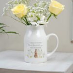 Personalised Any Message Spring Bunny Design Ceramic Jug Vase - Image 3
