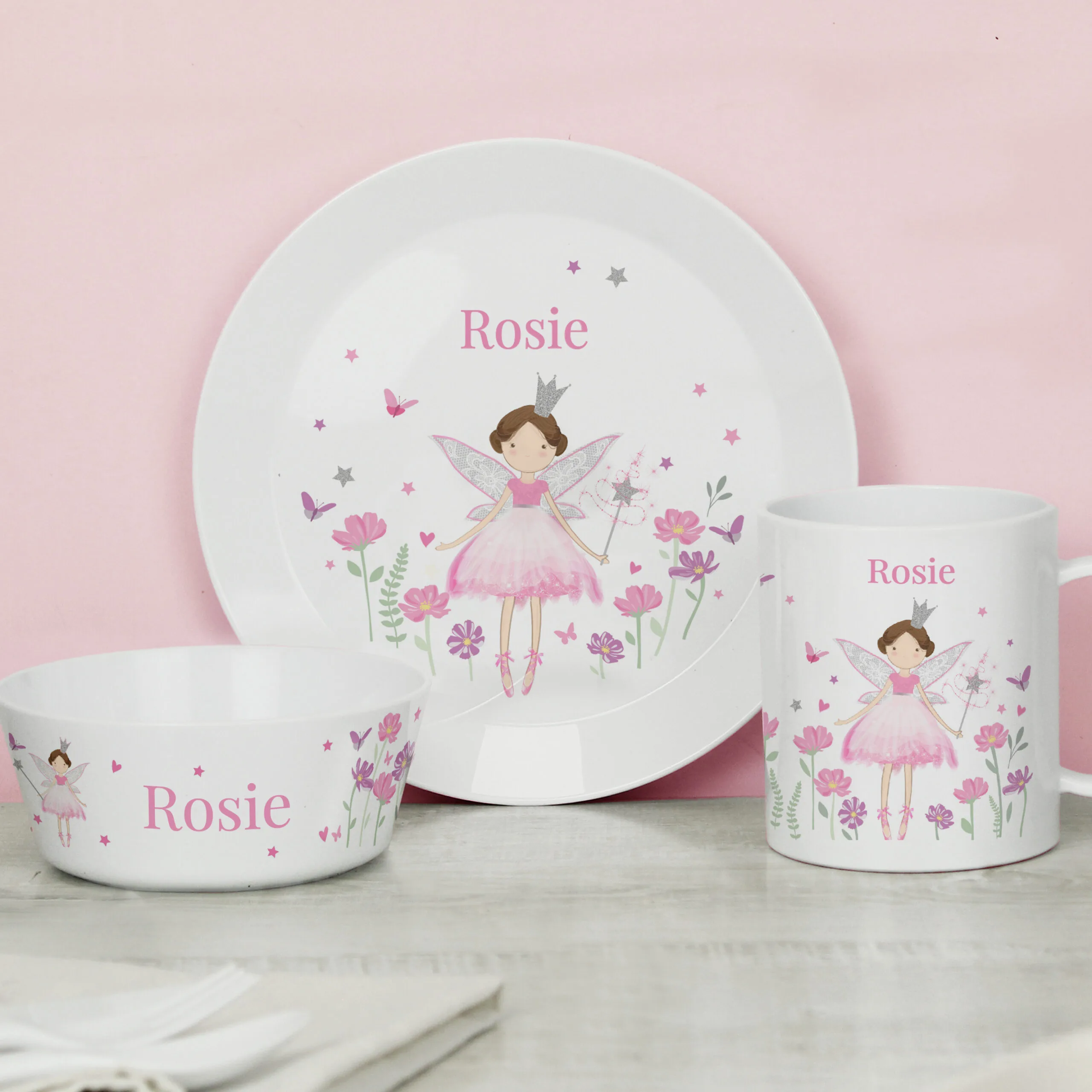 Personalised Children's Fairy Princess Design Plastic Mug - Image 4