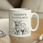 Personalised Black Highland Cow Design Ceramic Mug - Image 4