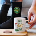 Personalised 'You're The Best By Par' Golf Themed Ceramic Mug & Black Socks Gift Set - Image 3