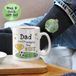Personalised 'You're Simply The Best' Ceramic Mug & Black Socks Gift Set - Image 4
