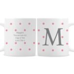Personalised Monogram Pink Spot Design Ceramic Mug - Image 4