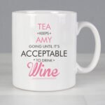 Personalised Pink 'Acceptable To Drink' Ceramic Mug - Image 2