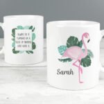 Personalised Flamingo Design Ceramic Mug