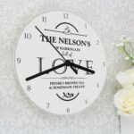 Personalised 'Full of Love' Glass Wall Clock