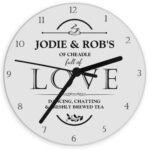 Personalised 'Full of Love' Glass Wall Clock - Image 2