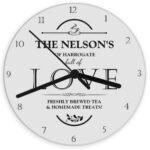 Personalised 'Full of Love' Glass Wall Clock - Image 3