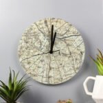 Personalised 1896-1904 Revised Map Design Glass Wall Clock - Image 2