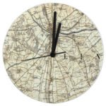 Personalised 1896-1904 Revised Map Design Glass Wall Clock - Image 3