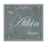 Personalised Family Chalk Design Glass Chopping Board/Worktop Saver - Image 6
