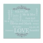Personalised Typography Design Glass Chopping Board/Worktop Saver - Image 3