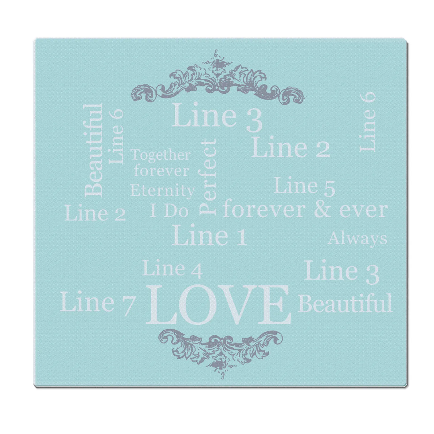 Personalised Typography Design Glass Chopping Board/Worktop Saver - Image 4