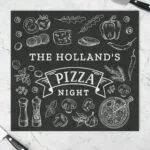 Personalised 'Pizza Night' Glass Chopping Board/Worktop Saver
