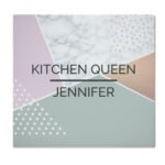Personalised Geometric Design Glass Chopping Board/Worktop Saver - Image 5