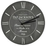 Personalised 'Time is Not Measured By Clocks But By Moments' Glass Wall Clock - Image 5