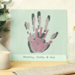 Personalised Children's Drawing Photo Upload Glass Chopping Board/Worktop Saver - Image 5