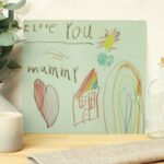 Personalised Children's Drawing Photo Upload Glass Chopping Board/Worktop Saver - Image 8