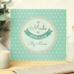 Personalised 'Made With Love' Glass Chopping Board/Worktop Saver