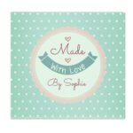 Personalised 'Made With Love' Glass Chopping Board/Worktop Saver - Image 7