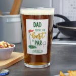 Personalised 'You're The Best By Par' Golf Themed Printed Beer Glass - Image 3