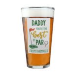 Personalised 'You're The Best By Par' Golf Themed Printed Beer Glass - Image 5