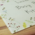 Personalised Busy Bee Design Glass Chopping Board/Worktop Saver - Image 3